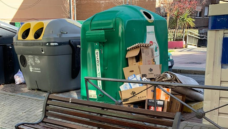 Foto de la basura en Alcobendas