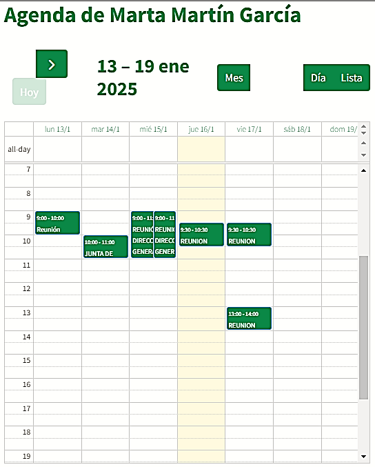 Agenda de Marta Martín García