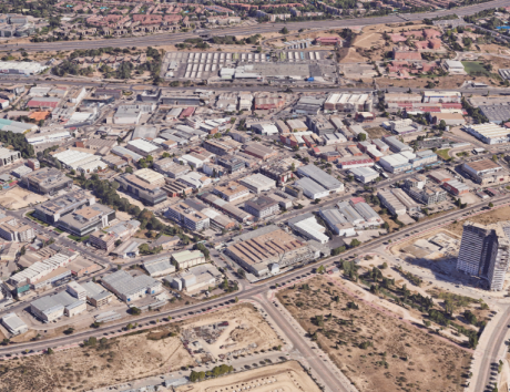 Imagen panorámica del polígono industrial de Alcobendas