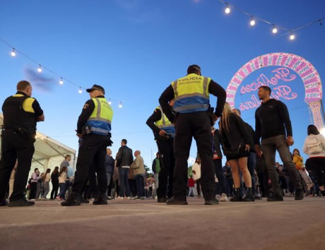 Policías en la Feria de Alcobendas